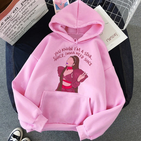 Ariana Grande Thank You Next Harajuku Graphic Hoodie Women 90s Ullzang 7 Rings Funny Sweatshirt Don't Call Me Angel Hoody Female