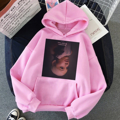 Ariana Grande Thank You Next Harajuku Graphic Hoodie Women 90s Ullzang 7 Rings Funny Sweatshirt Don't Call Me Angel Hoody Female