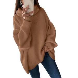 SHUJIN New Turtleneck Women Sweater Autumn Winter Long Sleeve Oversize Jumper 2019 Knitted Loose Fashion Pullover Femme Clothing