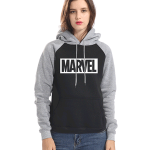 Autumn Winter MARVEL Hoodies Sweatshirts Tops Casual Female Tracksuit The Avengers Brand Pullovers Lady's Regular Print Hoodies