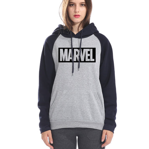 Autumn Winter MARVEL Hoodies Sweatshirts Tops Casual Female Tracksuit The Avengers Brand Pullovers Lady's Regular Print Hoodies