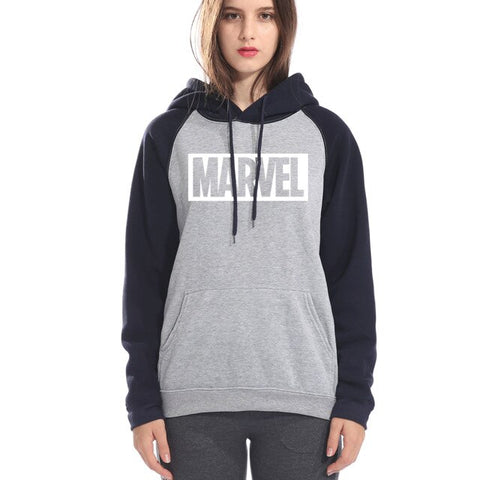 Autumn Winter MARVEL Hoodies Sweatshirts Tops Casual Female Tracksuit The Avengers Brand Pullovers Lady's Regular Print Hoodies